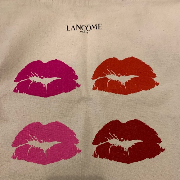 Lancome Lip Kiss Tote BAG Large Canvas Double Handle - Picture 5 of 8